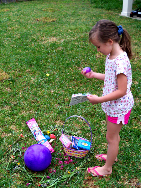 We started a new tradition this year of building a nest for the Easter bunny. The nest is made out of wildflowers and rose petals. The bunny delivered!