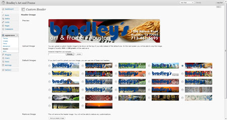 Bradleys header designs