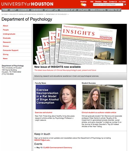 Department of Psychology homepage