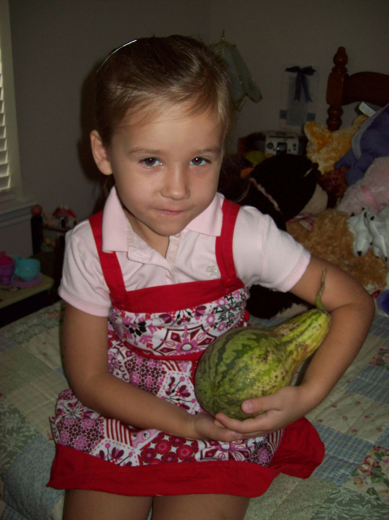 Corina with the 2009 watermelon