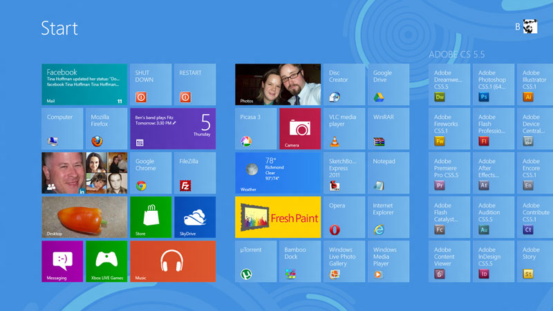 The much-talked about "Metro" interface updates the most popular desktop OS so that it resembles Android and IOS. 